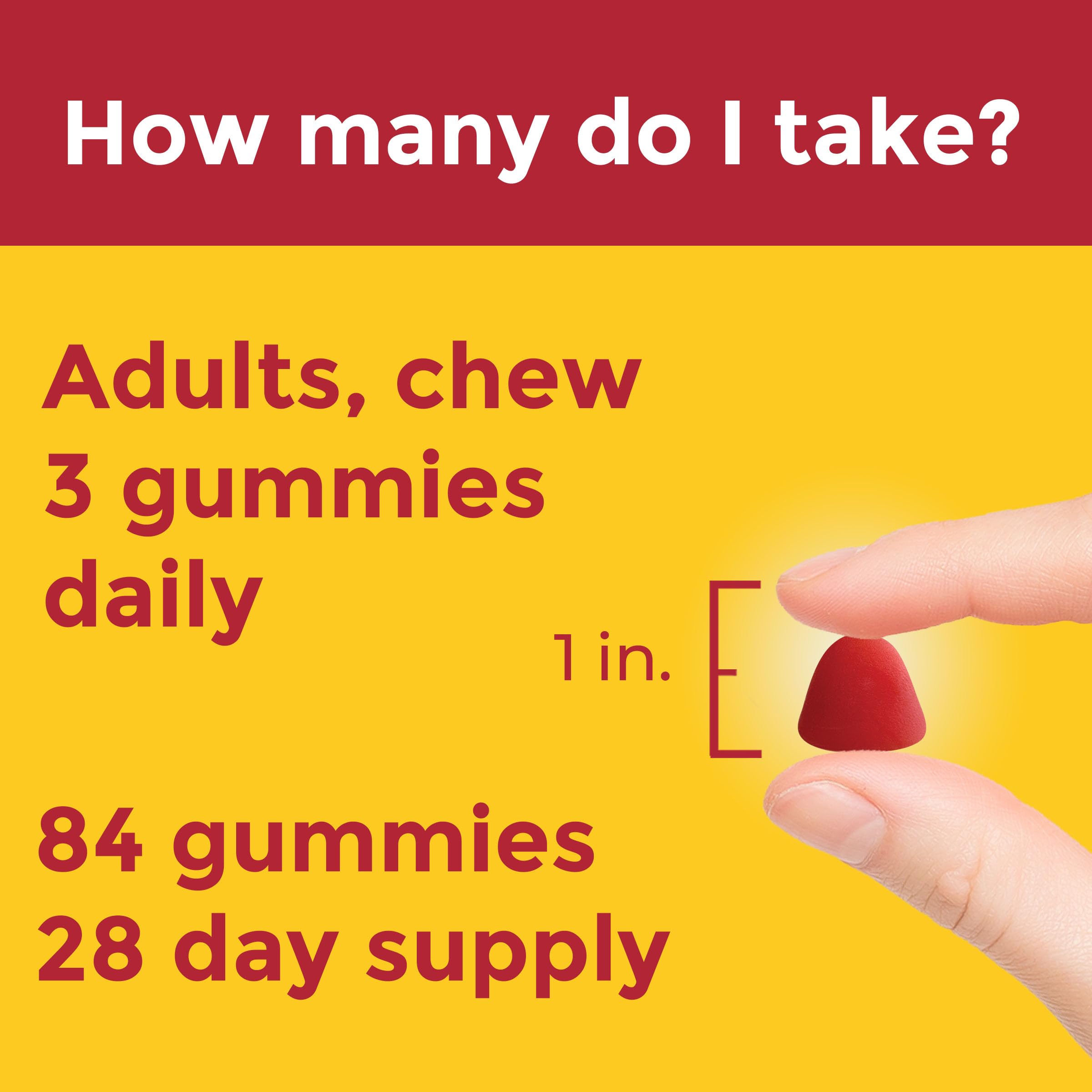 Nature Made Advanced Multivitamin Gummies 50 + for Her, Womens Multivitamins Gummies with Magnesium Citrate, Vitamin D3, Zinc, Calcium and All 8 B Vitamins, 84 Count, 28 Day Supply - Image 6