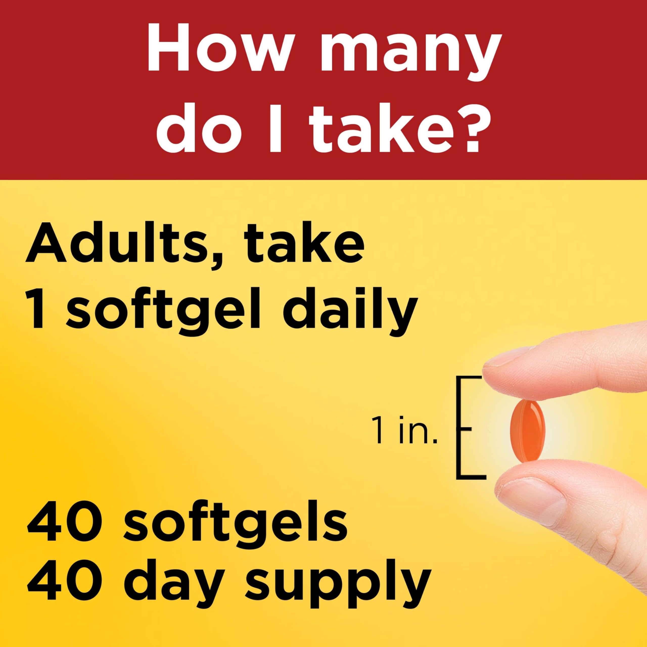 Nature Made CoQ10 100mg Softgels, Dietary Supplement for Heart Health Support, 40 Softgels, 40 Day Supply - Image 5