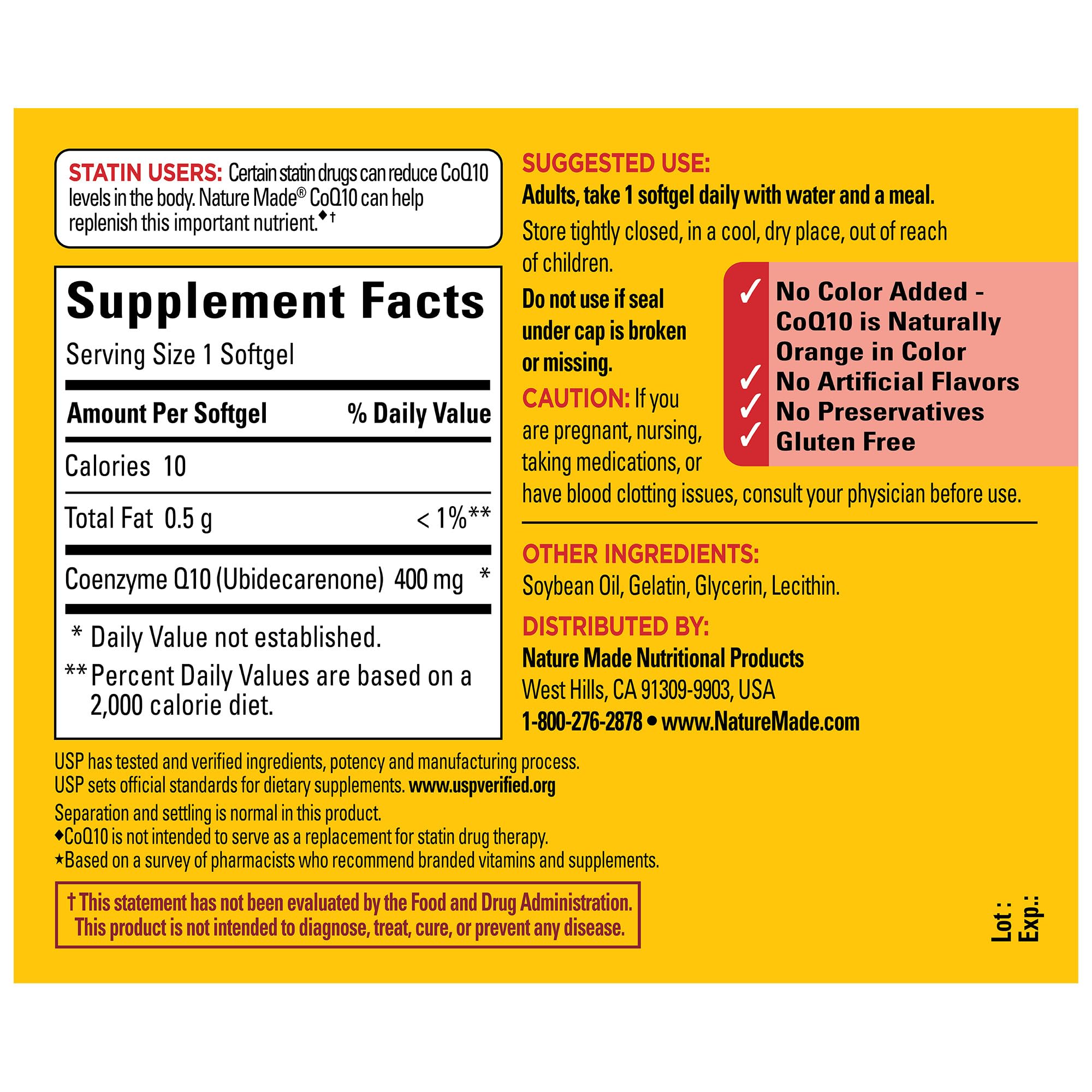 Nature Made CoQ10 400mg Softgels, Dietary Supplement for Heart Health Support, 40 Count, 40 Day Supply - Image 5