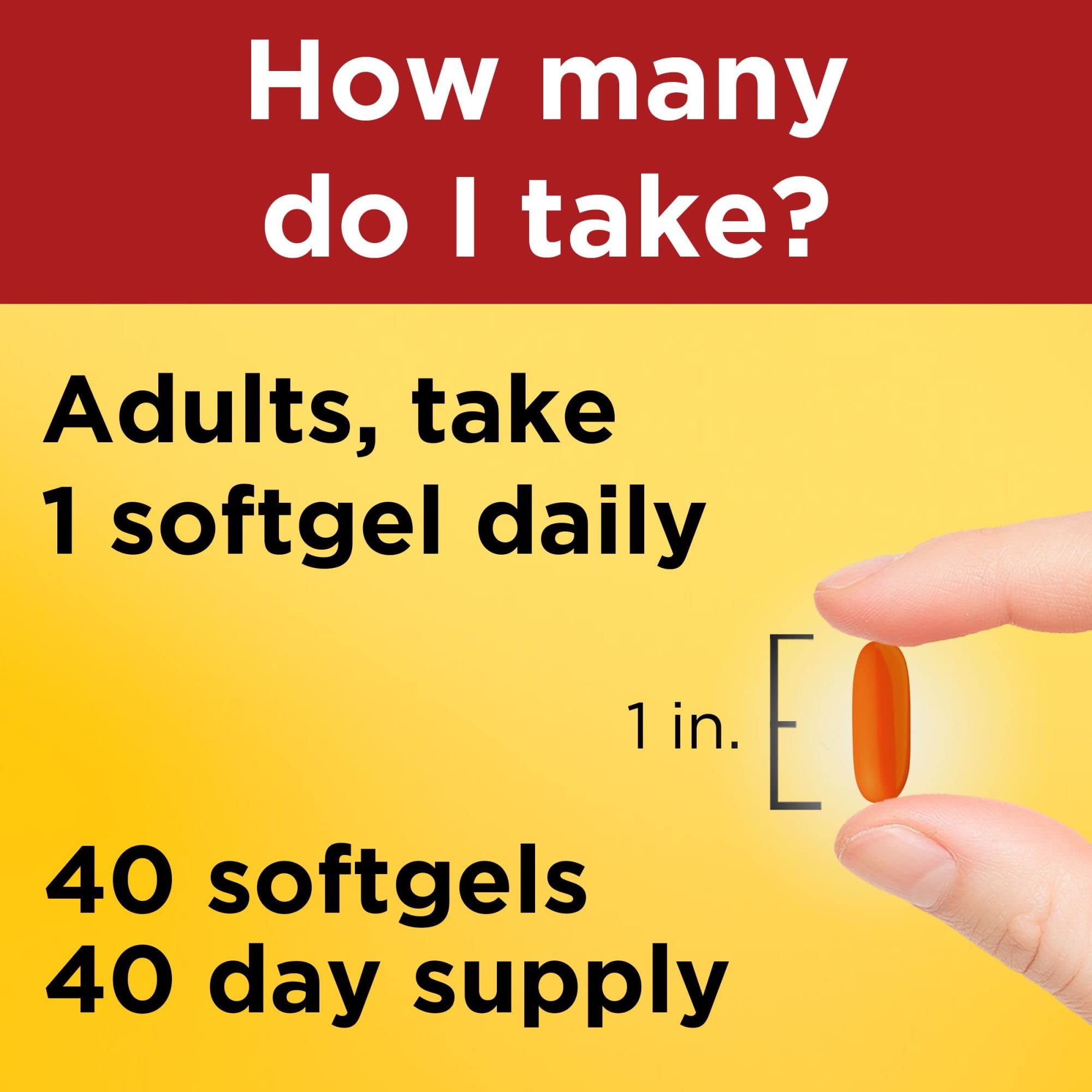 Nature Made CoQ10 400mg Softgels, Dietary Supplement for Heart Health Support, 40 Count, 40 Day Supply - Image 6