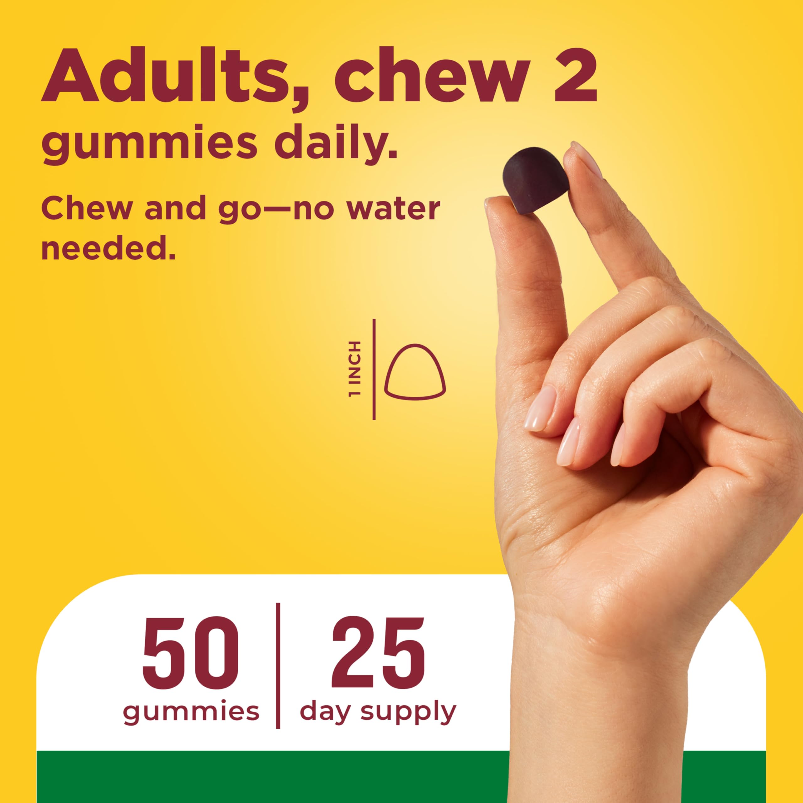 Nature Made Cranberry with Vitamin C Gummies for Adults, Urinary Tract Health for Women and Men, Cranberry Supplement, 50 Gummies, 25 Day Supply - Image 5
