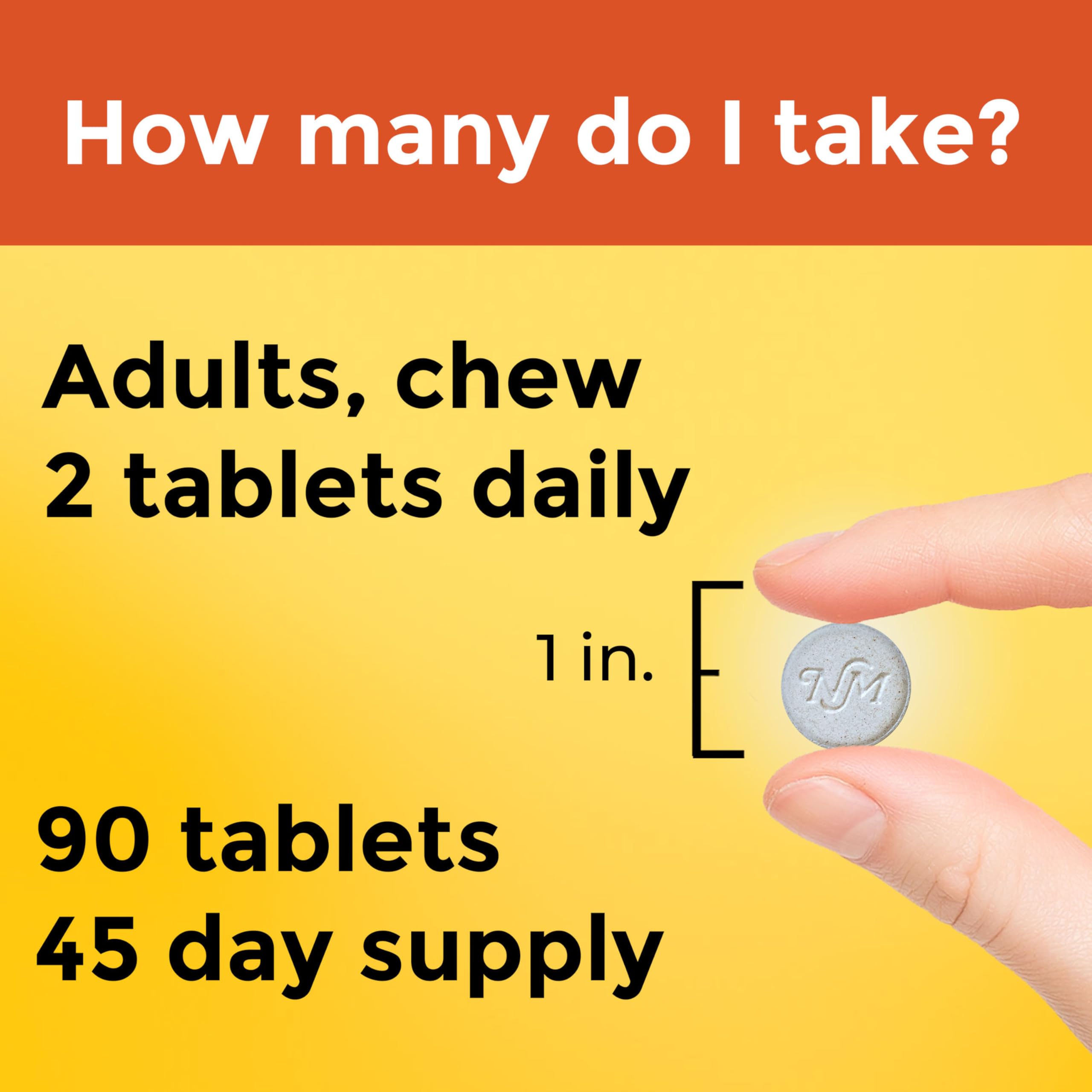 Nature Made Extra Strength Dosage Chewable Vitamin C 1000 mg per serving, Vitamin C Chewable Dietary Supplement for Immune Support, 90 Tablets, 45 Day Supply - Image 5