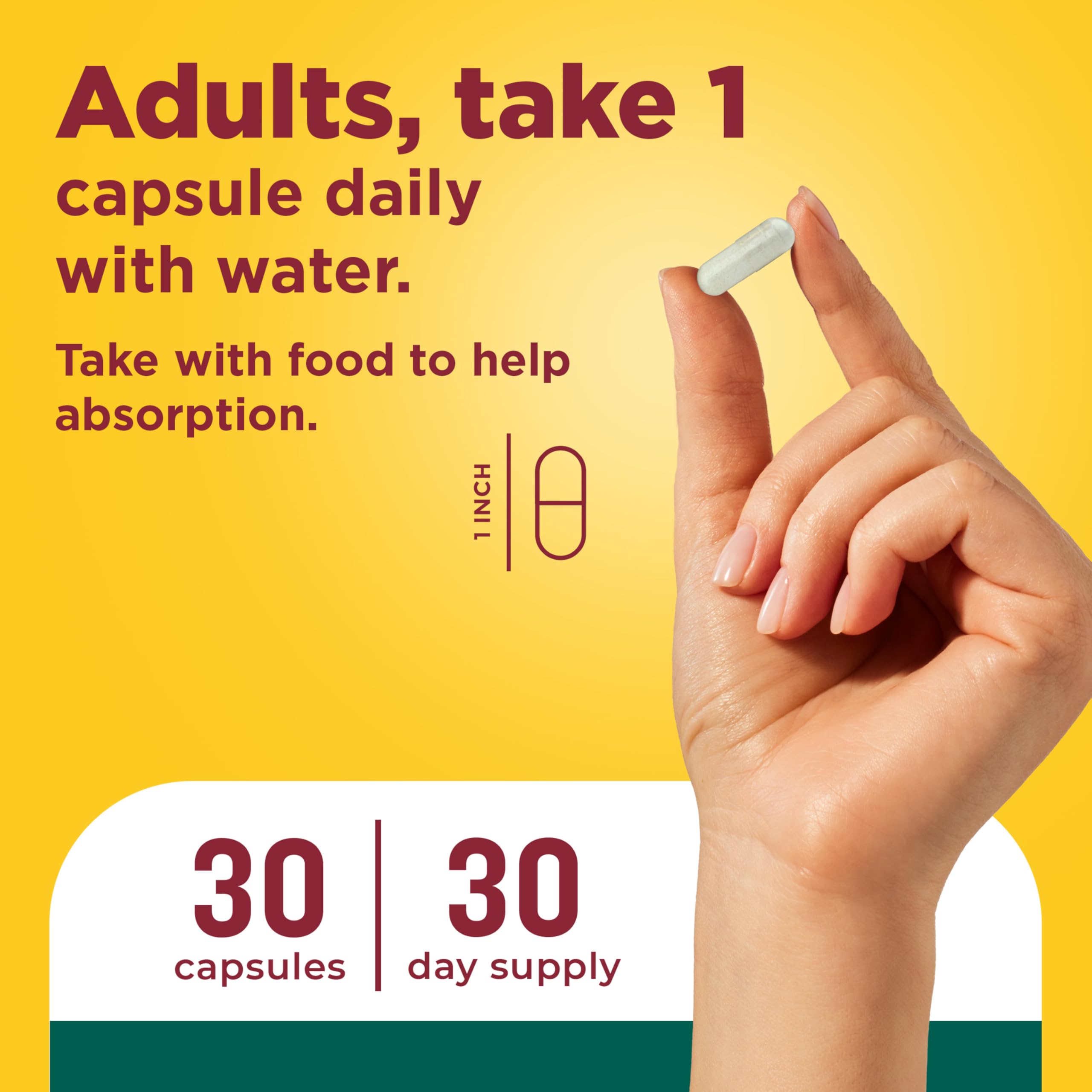 Nature Made Focus Boost Capsules, Green Tea Caffeine + L Theanine, B Vitamins, Fast Acting Focus Supplement, 30 Capsules, 30 Day Supply - Image 4