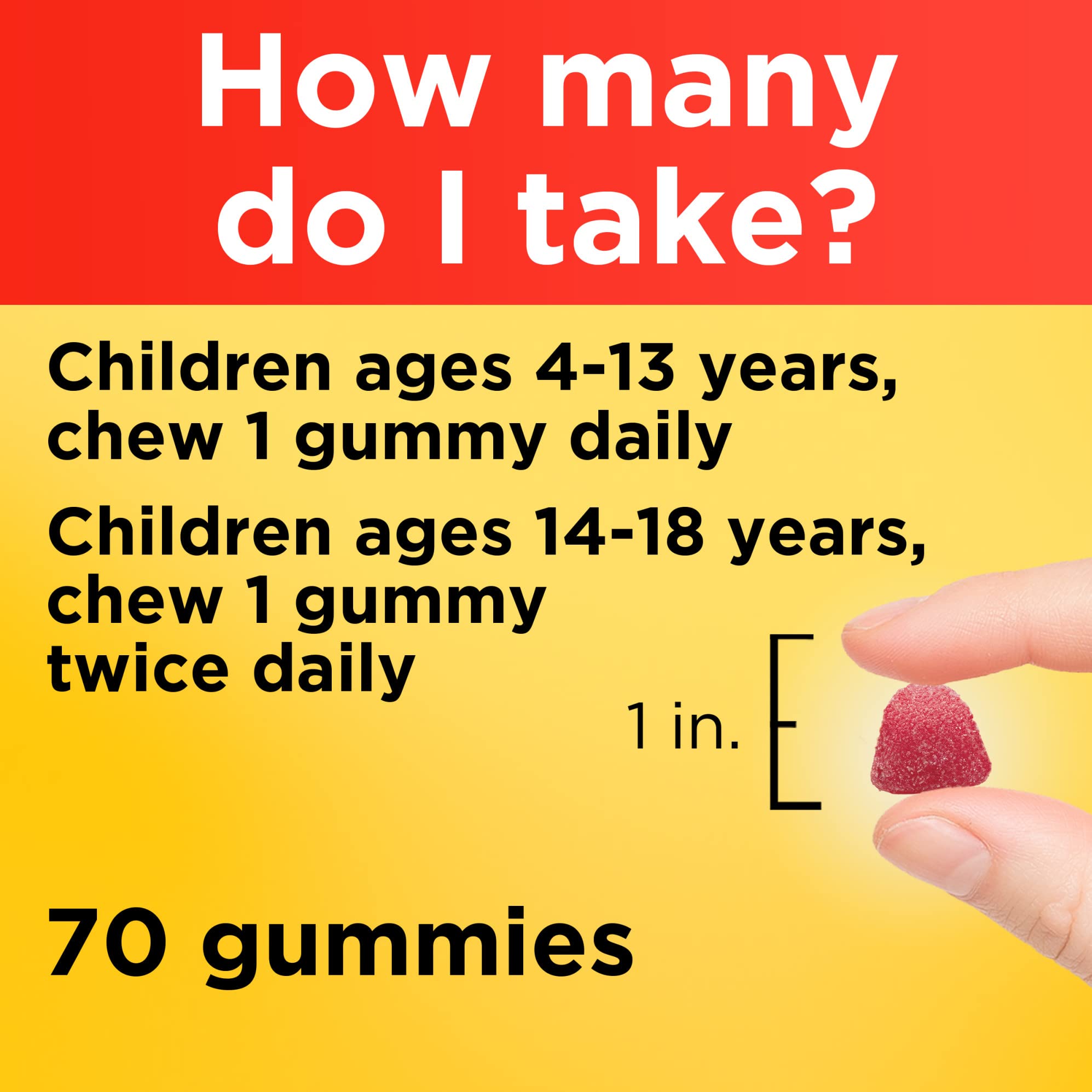 Nature Made Kids First Multivitamin with Omega-3, Kids Gummy Multivitamins with Vitamins and Minerals for Nutritional Support, 70 Gummies - Image 4