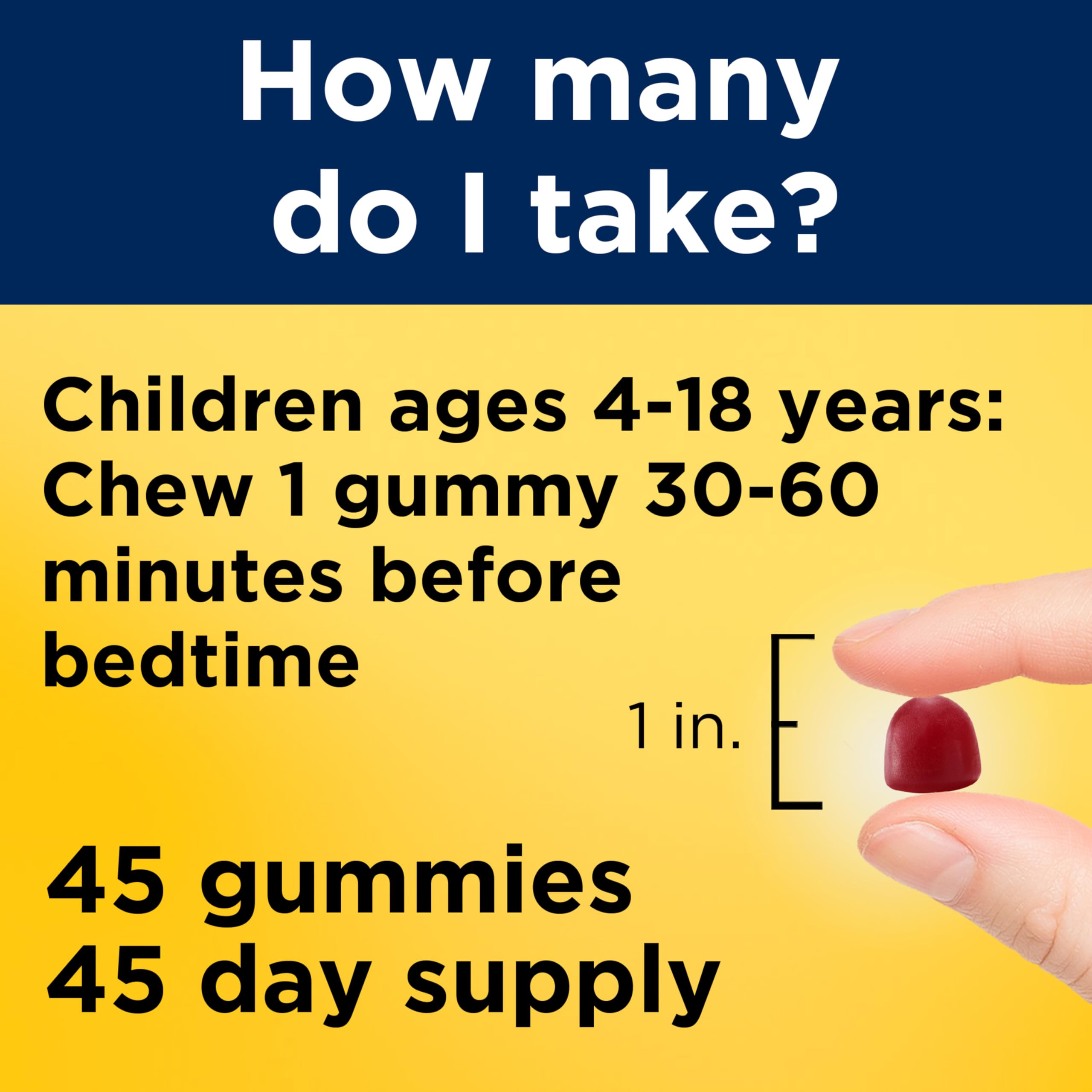 Nature Made Kids First Sleep Melatonin Gummies, 100% Drug-Free Sleep Aid, Kids Sleep Gummies for Restful Sleep, 45 Count - Image 4