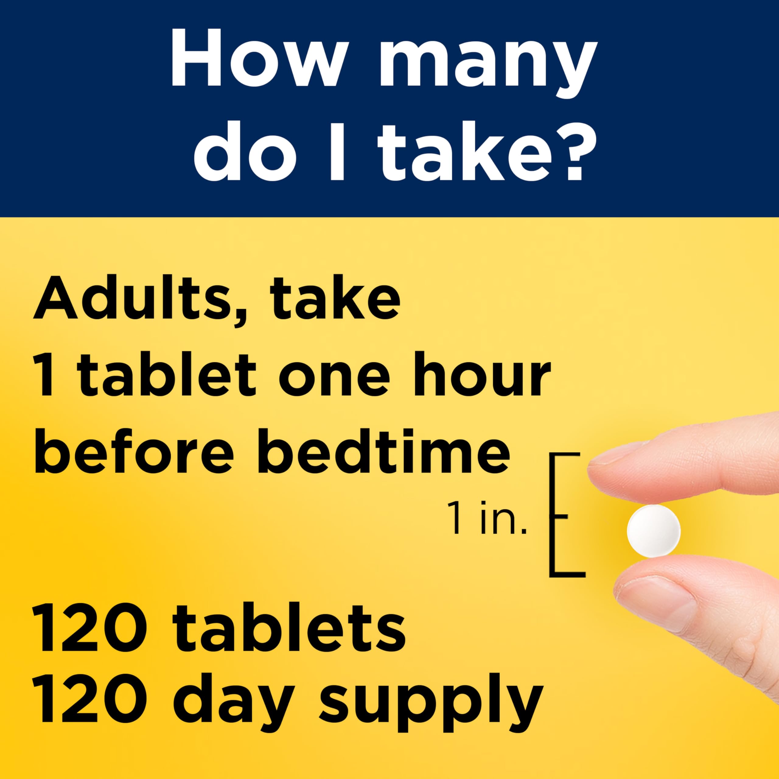 Nature Made Melatonin 3mg Sleep Aids for Adults, 100% Drug Free Sleep Aid, Sleep Supplements, 120 Tablets, 120 Day Supply - Image 4