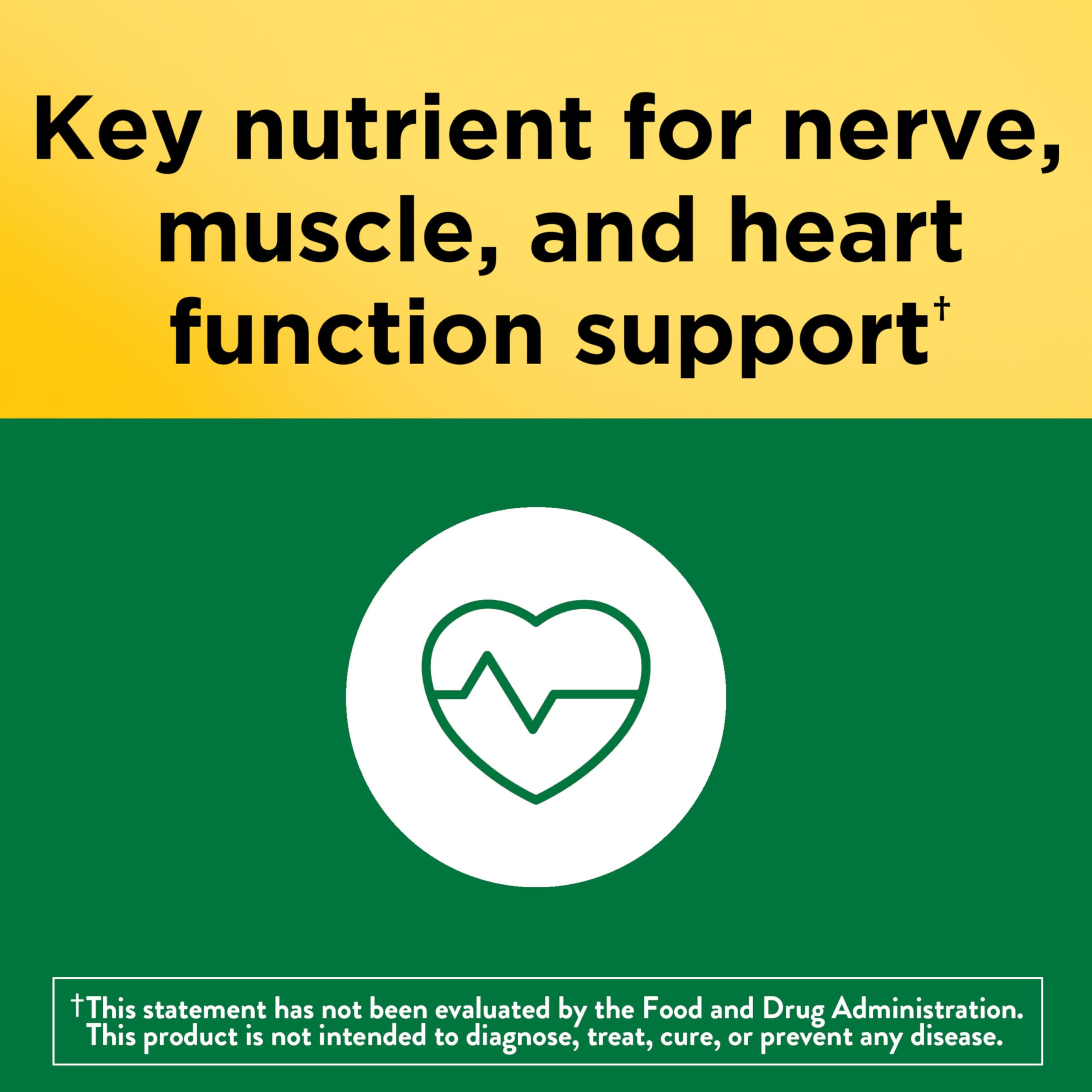 Nature Made Potassium Gluconate 550 mg, Potassium Supplements, Dietary Supplement for Heart Health Support, 100 Tablets, 100 Day Supply - Image 3