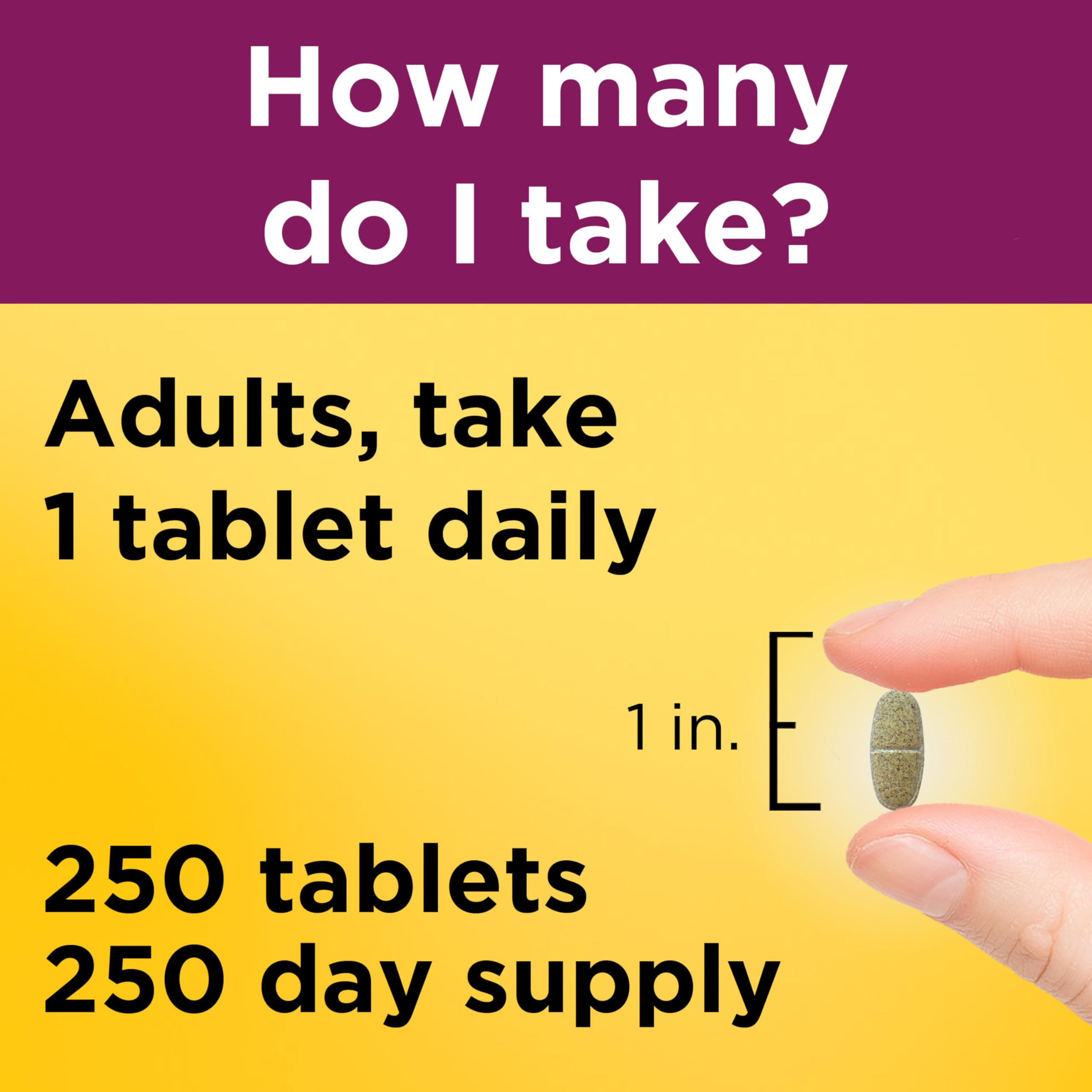 Nature Made Prenatal Multivitamin with Folic Acid, Vitamin & Mineral Supplement, Daily Nutritional Support, Prenatal Vitamins for Women, 250 Tablets, 250 Day Supply - Image 5