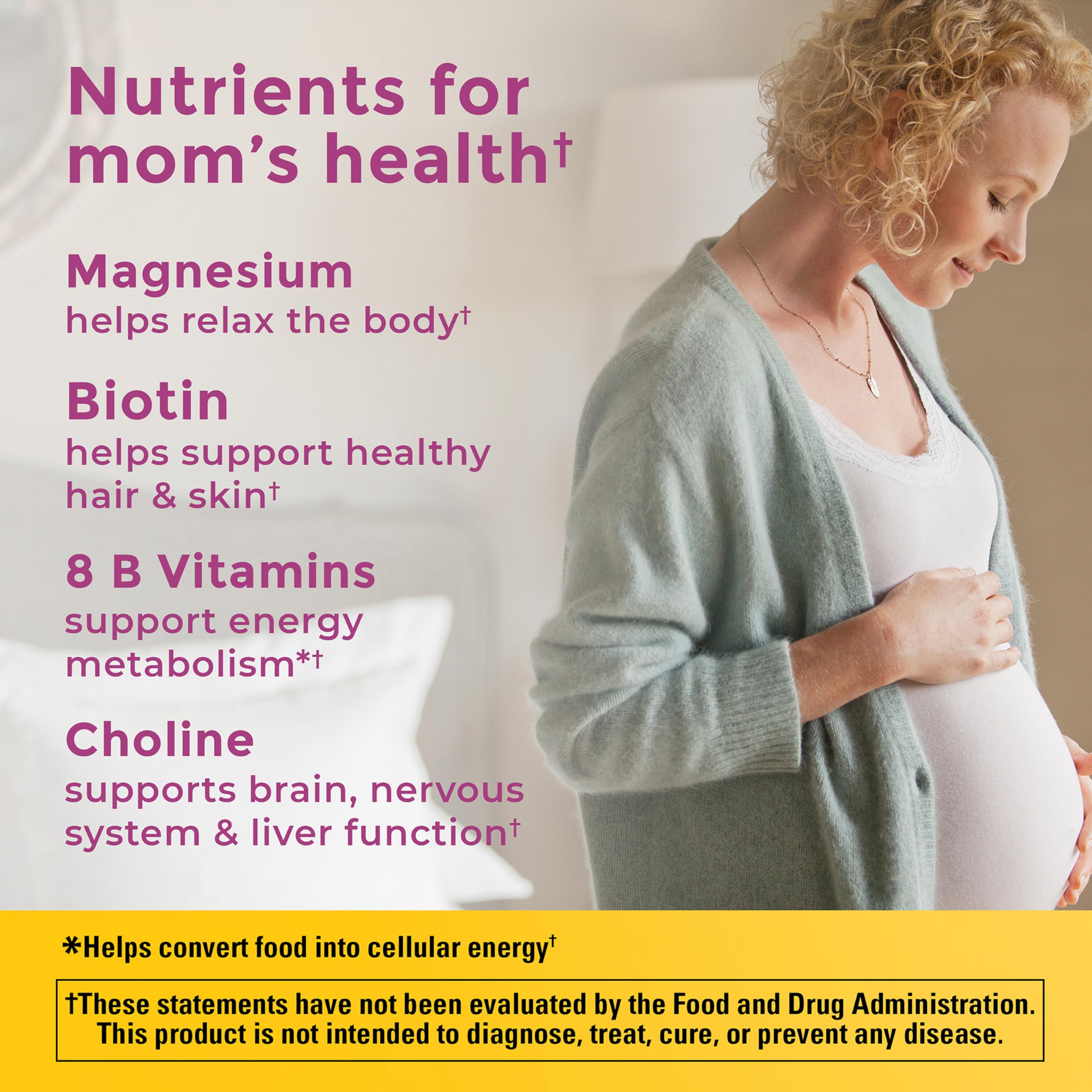 Nature Made Prenatal Vitamin Softgels + Choline Capsules, Folic Acid + DHA + Choline, 60 Prenatal Vitamins for Women, 60 Choline Supplements Capsules, 60 Day Supply - Image 3