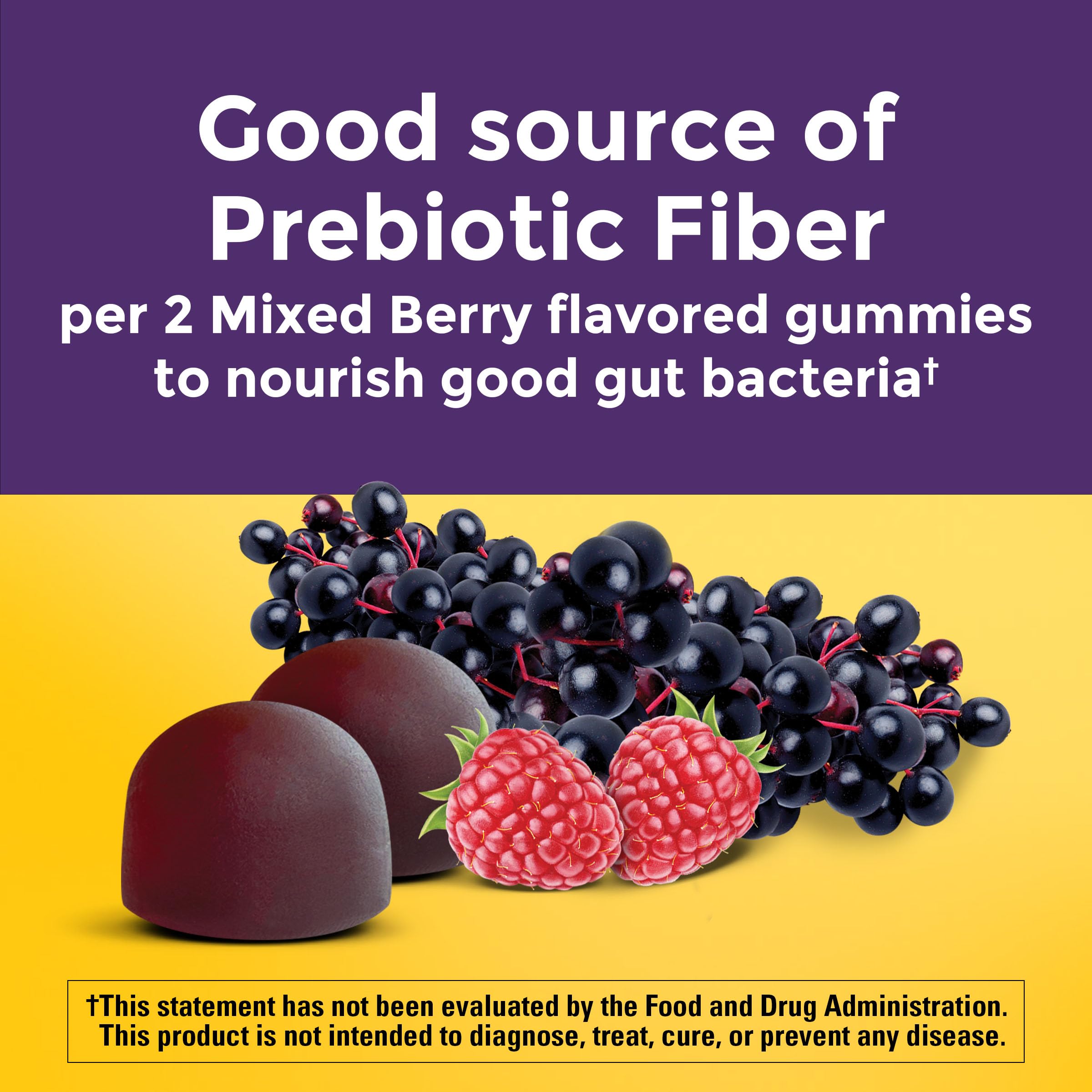 Nature Made Probiotic + Prebiotic Fiber Gummies for Daily Gut Health, Fiber Supplement with Probiotics for Digestive Health Support, 50 Gummies, 25 Day Supply - Image 4