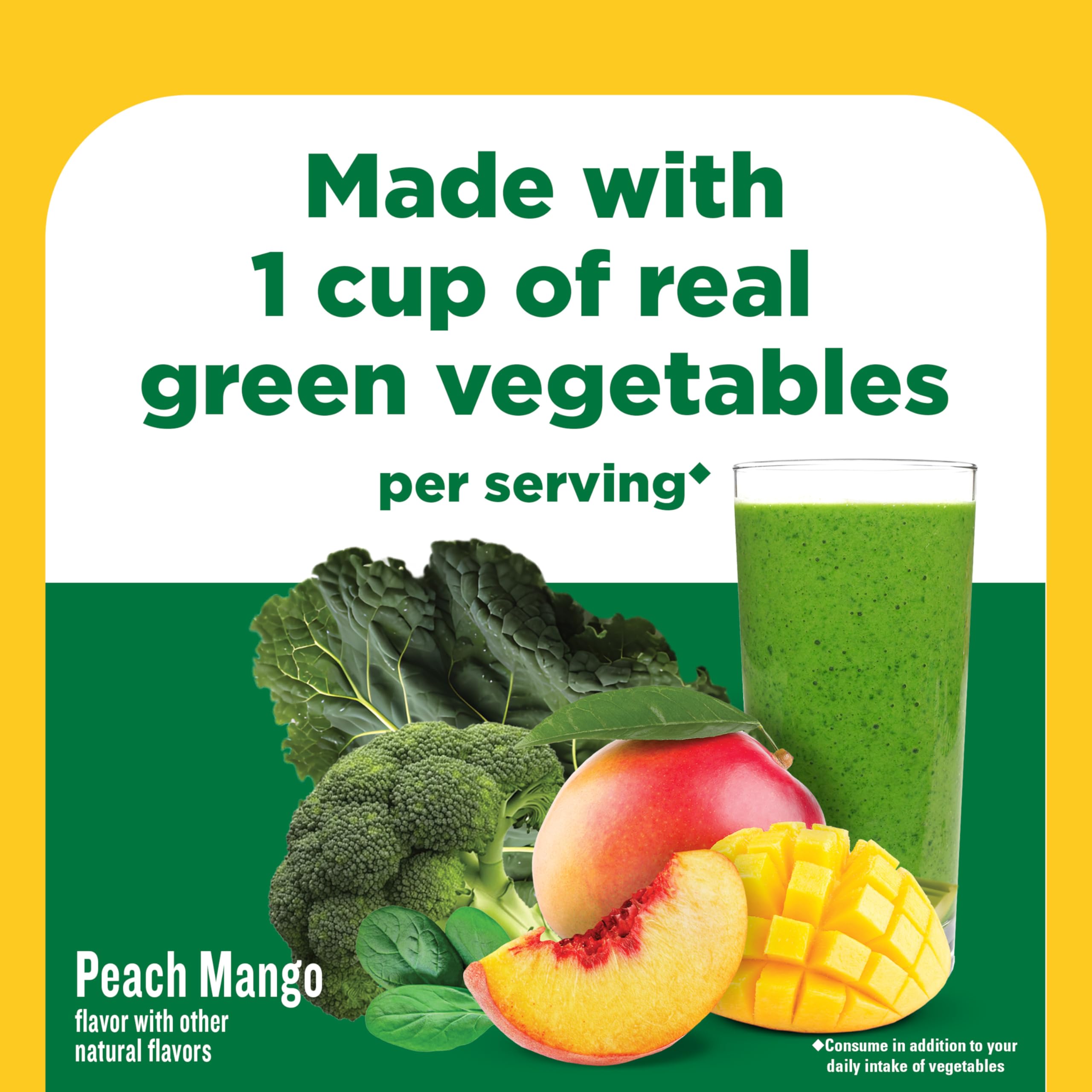 Nature Made Super Greens Powder with Prebiotic Fiber Drink Mix, Made with 1 Cup Veggies Per Serving, Fiber Supplement + Vitamins and Minerals, 25 Day Supply - Image 4