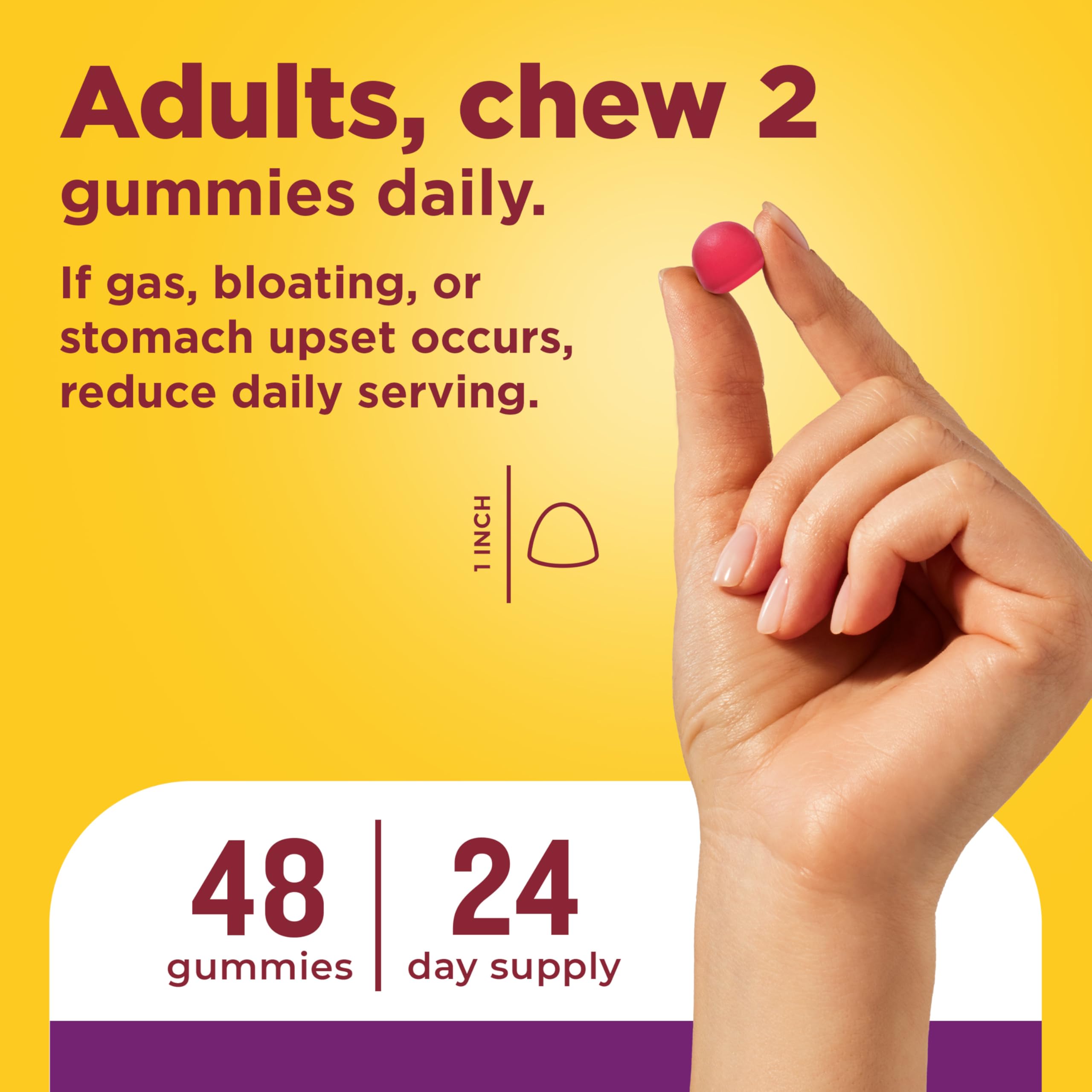 Nature Made Triple-Action Biotics, Gut and Immune Health Support, Digestive Probiotics for Women and Men, Prebiotic Fiber Gummies, 48 Gummies, 24 Day Supply - Image 5