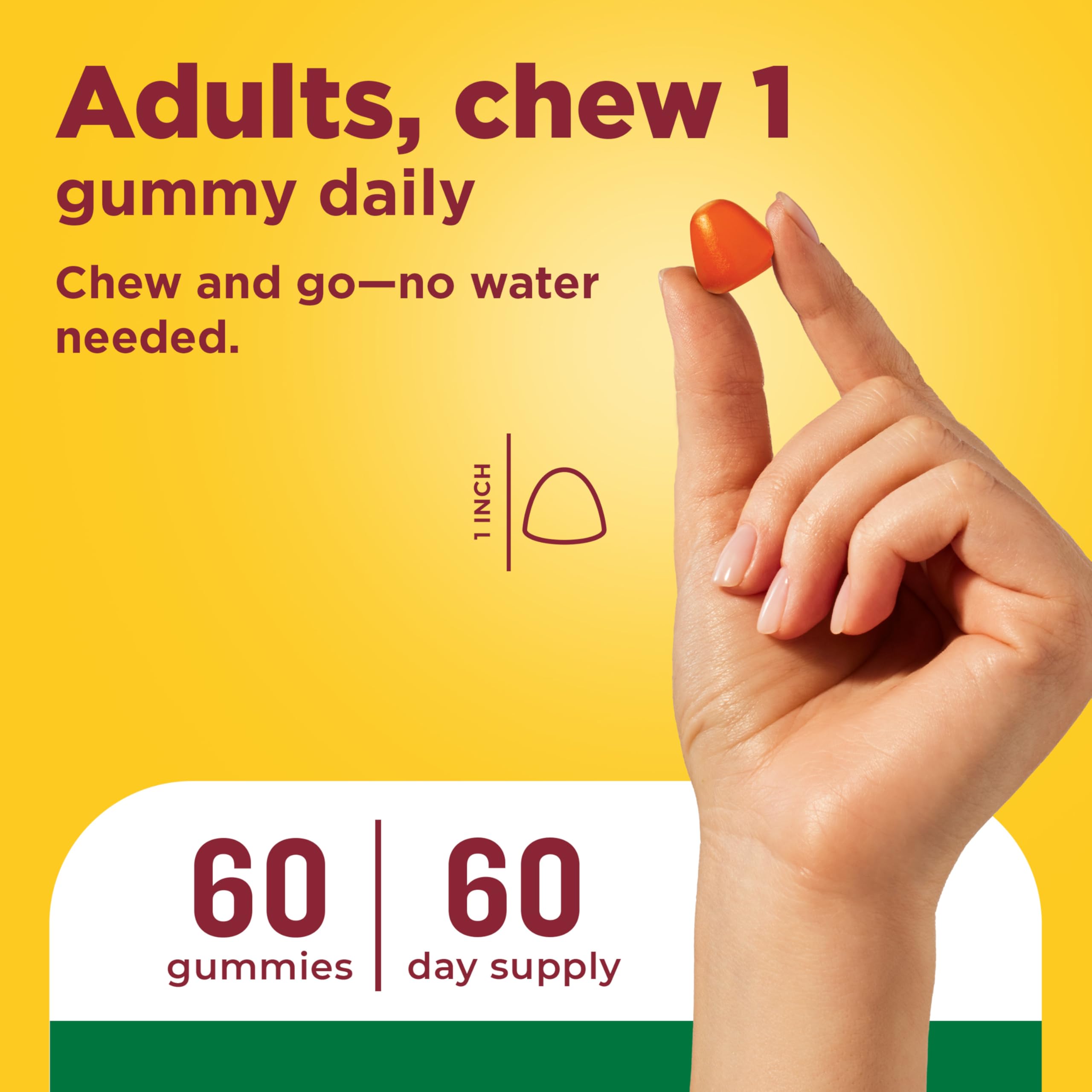 Nature Made Vitamin B Complex Gummies, 5 B Vitamins for Energy and Brain Support, 60 Pectin Based Gummies, 60 Day Supply - Image 5