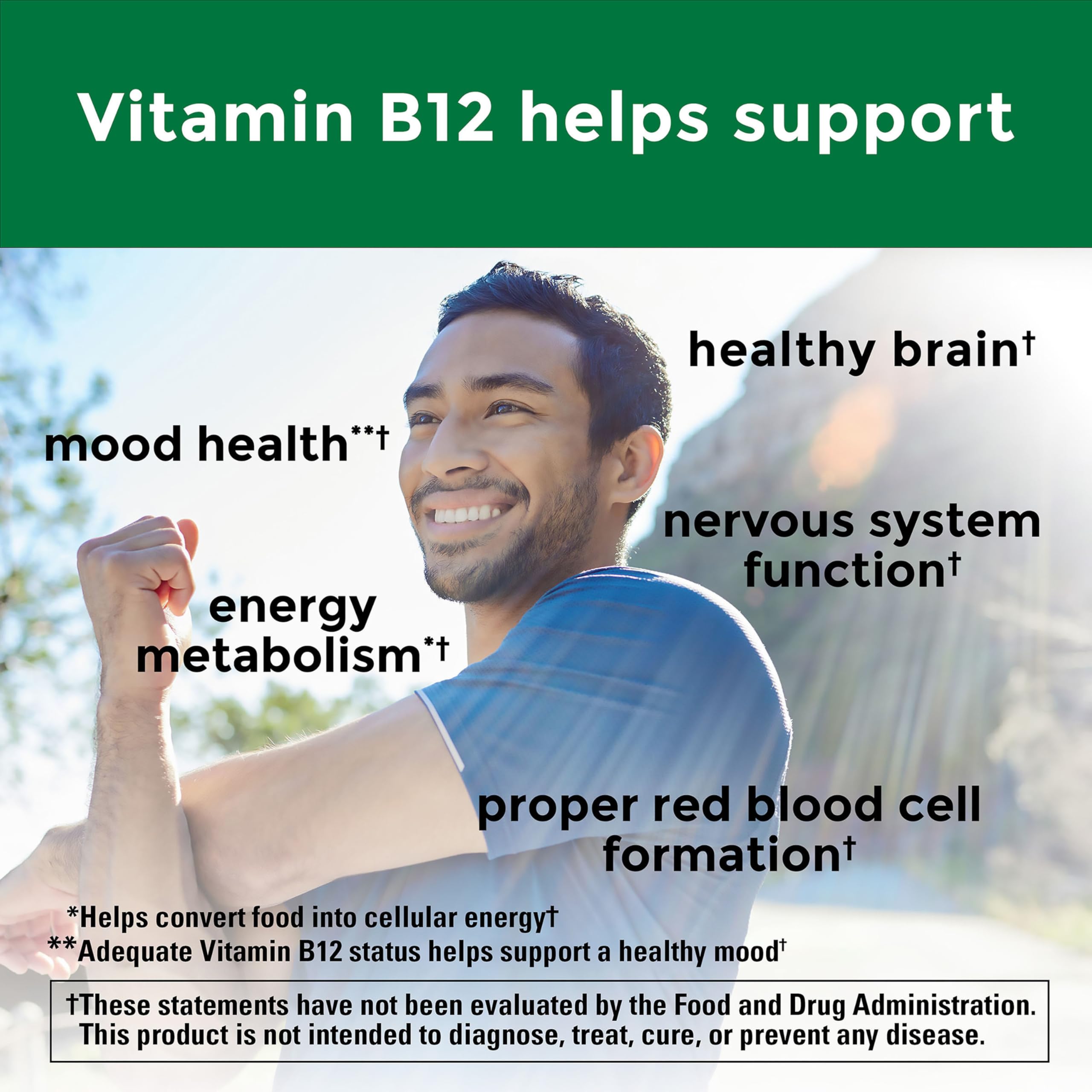 Nature Made Vitamin B12 Extra Strength 3000 mcg, B12 Vitamin Supplement for Energy Metabolism Support, 60 Softgels, 60 Day Supply - Image 3