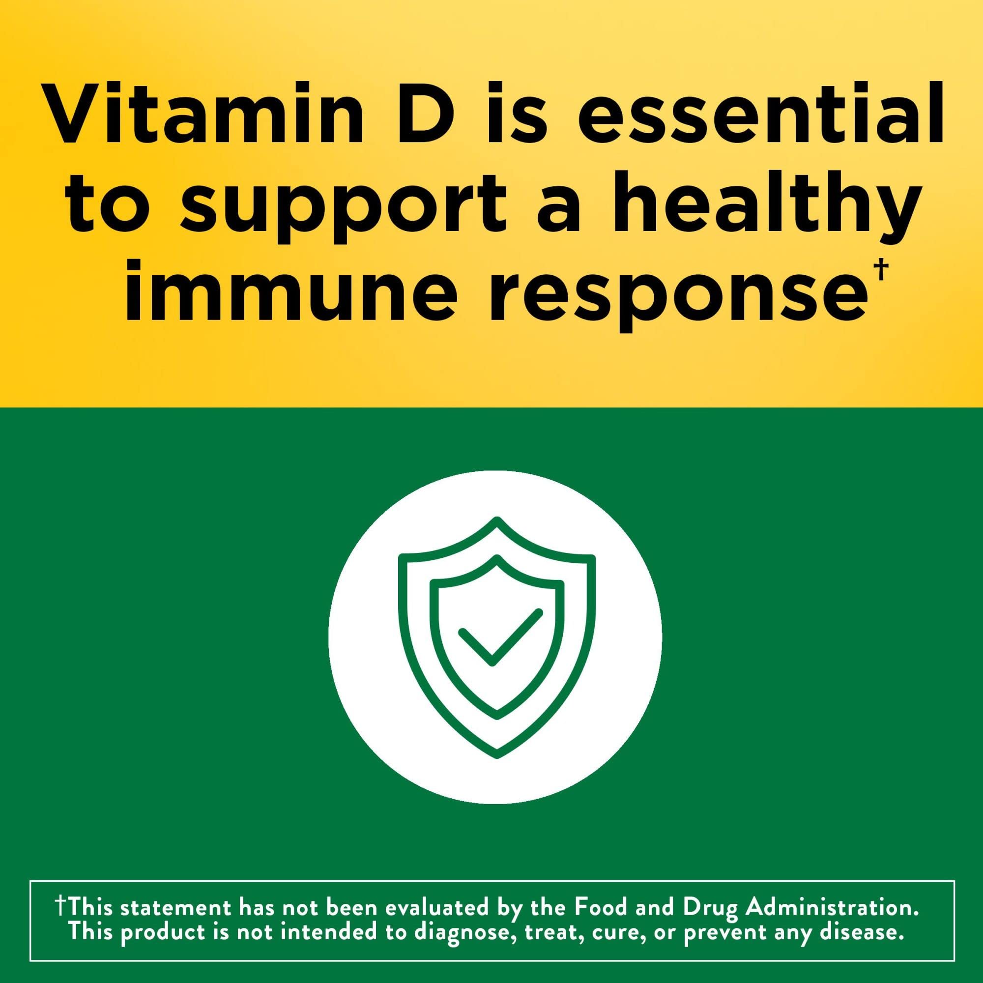 Nature Made Vitamin D3 1000 IU (25 mcg), Vitamin D Supplement for Bone, Teeth, Muscle and Immune Health Support, 100 Tablets, 100 Day Supply - Image 3