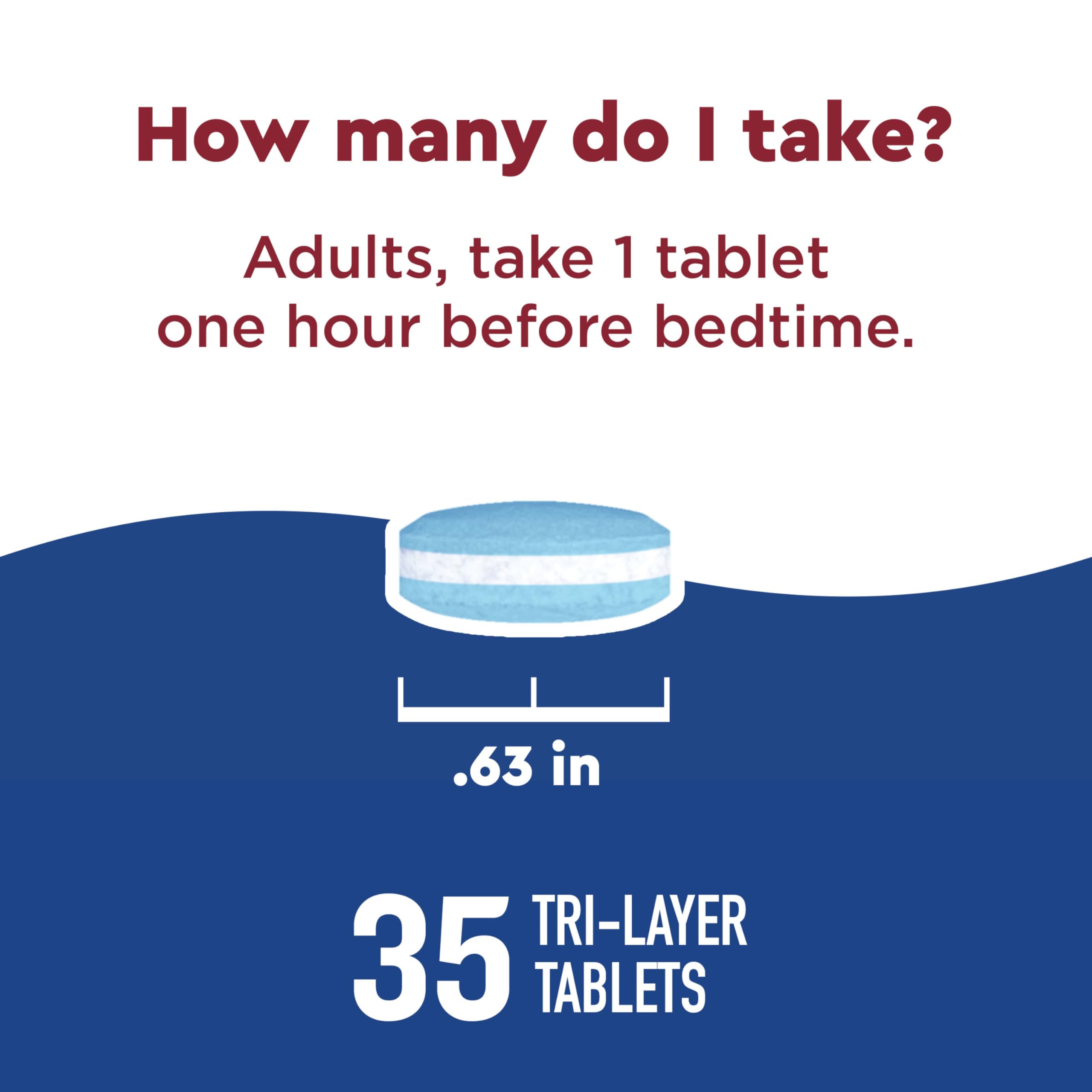 Nature Made Wellblends Sleep Longer, Melatonin 10mg, L theanine 100 mg, and GABA 100mg, Sleep Supplement, 35 Tri-Layer Tablets - Image 4