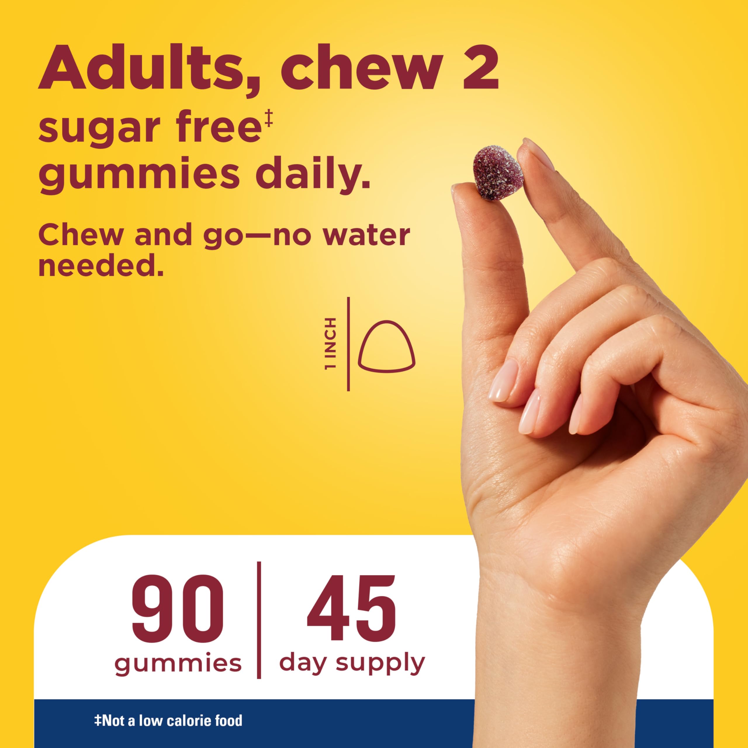 Nature Made Zero Sugar Multivitamin Men's Gummies, Muscle & Immune Support, Aspartame Free, 90 Sugar Free Multivitamin Gummies, 45 Day Supply - Image 5