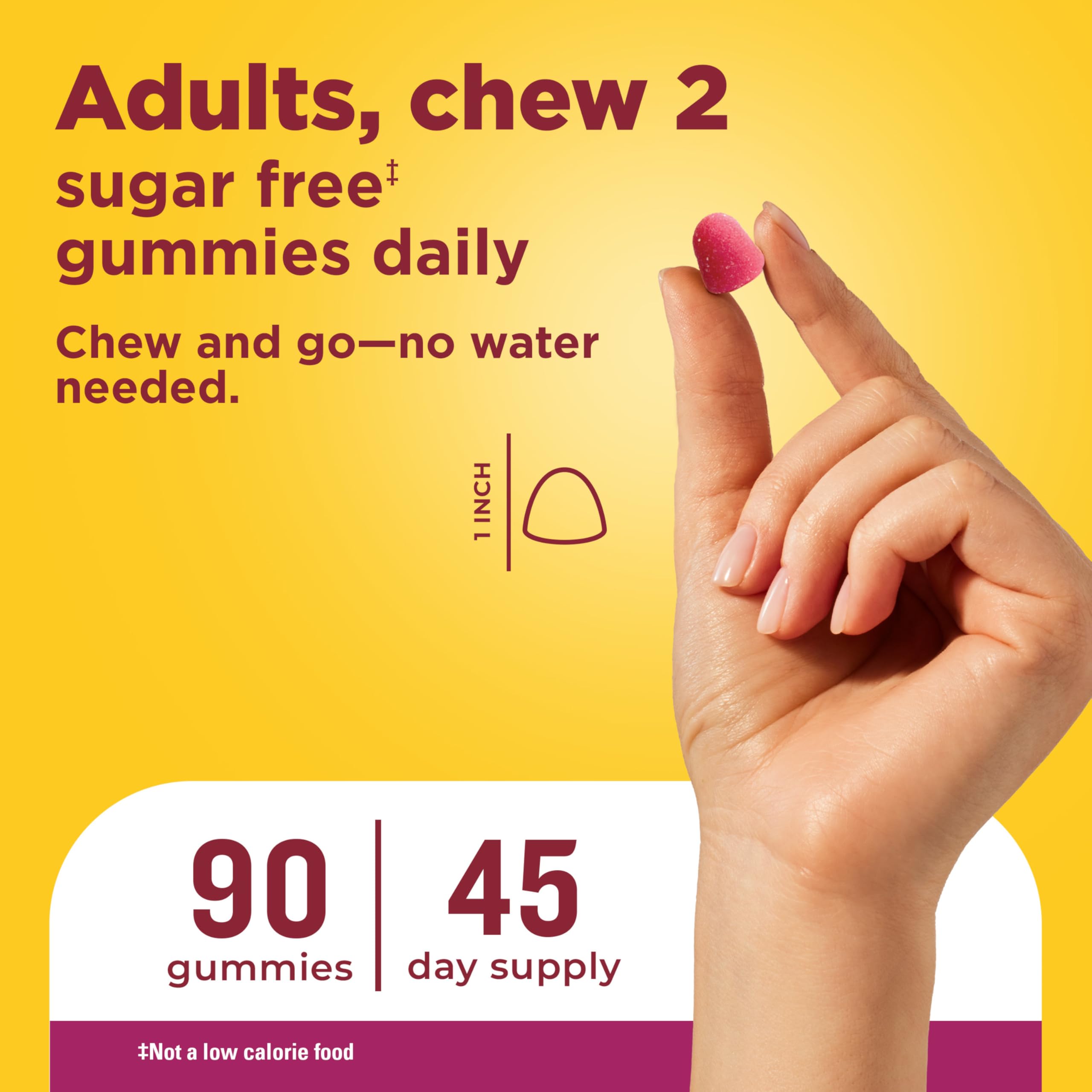 Nature Made Zero Sugar Multivitamin Women's Gummies, Bone & Immune Support, Aspartame Free, 90 Sugar Free Multivitamin Gummies, 45 Day Supply - Image 5